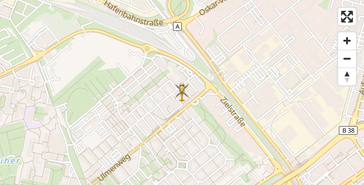 Flugroute Rettungshubschrauber Mannheim - Mannheim, 26 Oktober 2026, 11:47