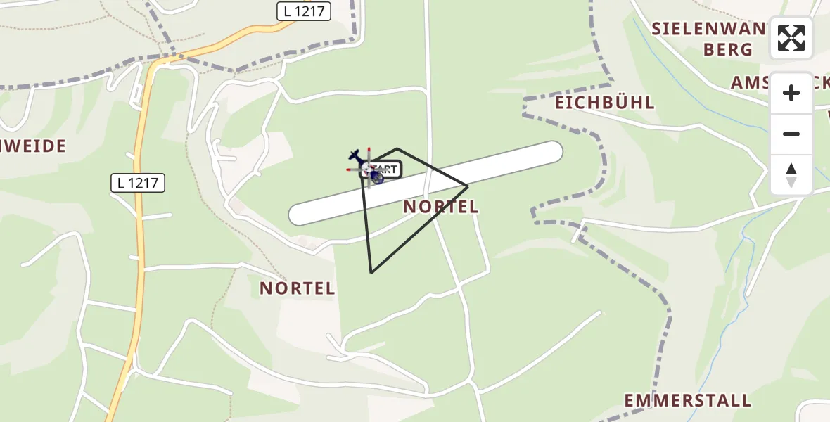 Flugroute Polizeihubschrauber Gruibingen-Nortel Flugplatz - Gruibingen-Nortel Flugplatz, 26 Oktober 2026, 12:39