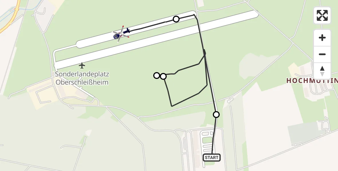 Flugroute Polizeihubschrauber Oberschleißheim - Schleissheim Flugplatz, 26 Oktober 2026, 13:35