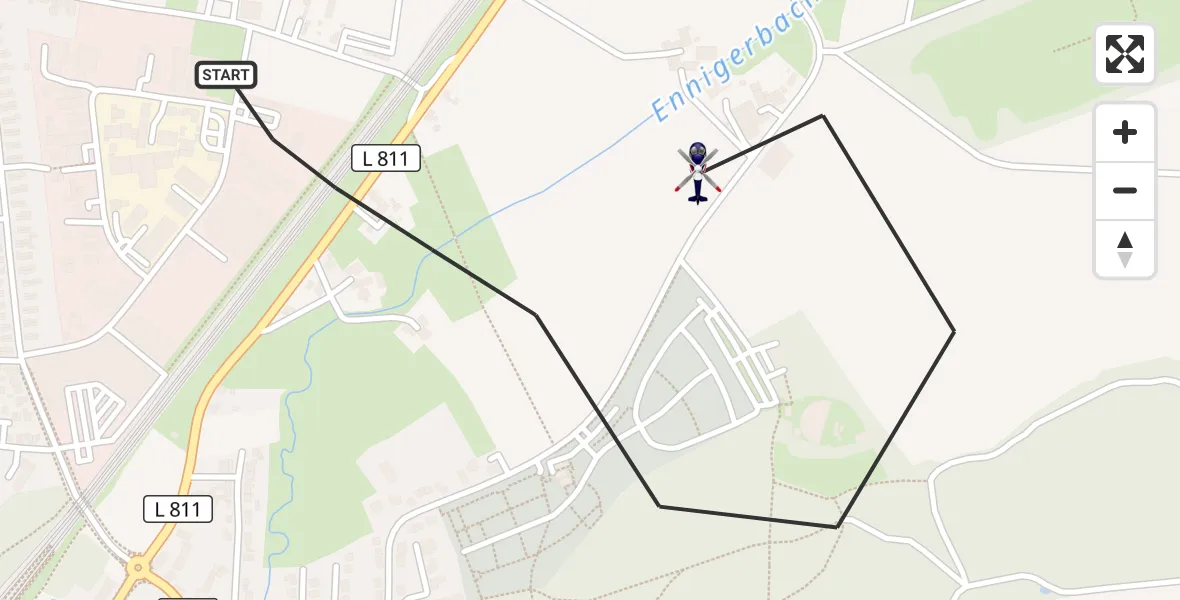 Flugroute Polizeihubschrauber Hamm - Hamm, 27 Oktober 2026, 04:33