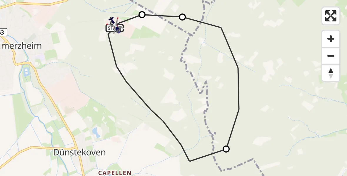 Flugroute Polizeihubschrauber Swisttal - Swisttal, 27 Oktober 2026, 10:35