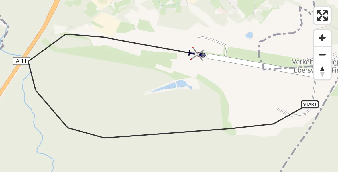 Flugroute Polizeihubschrauber Schorfheide - Schorfheide, 27 Oktober 2026, 12:18