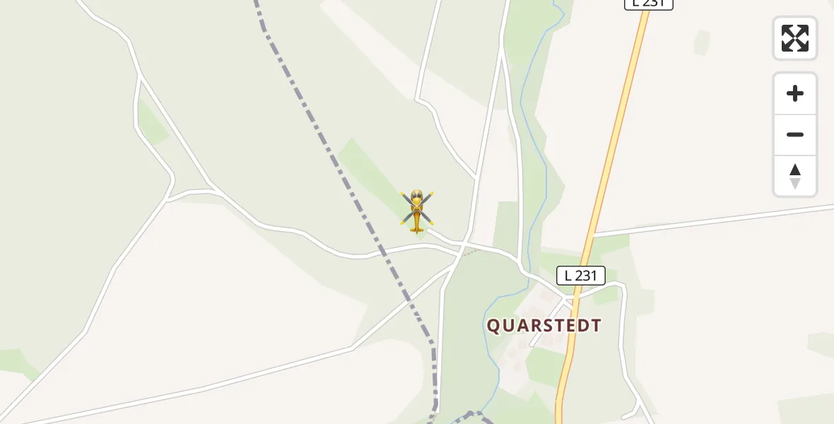 Flugroute Rettungshubschrauber Neu Darchau - Neu Darchau, 27 Oktober 2026, 12:52