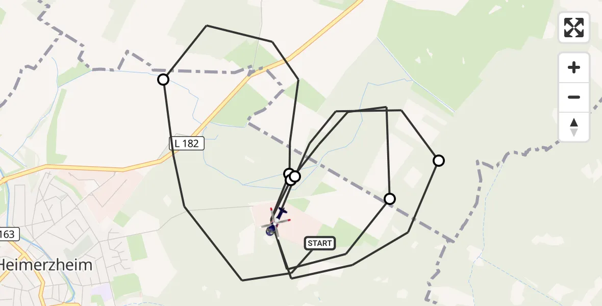 Flugroute Polizeihubschrauber Swisttal - Swisttal, 27 Oktober 2026, 17:00