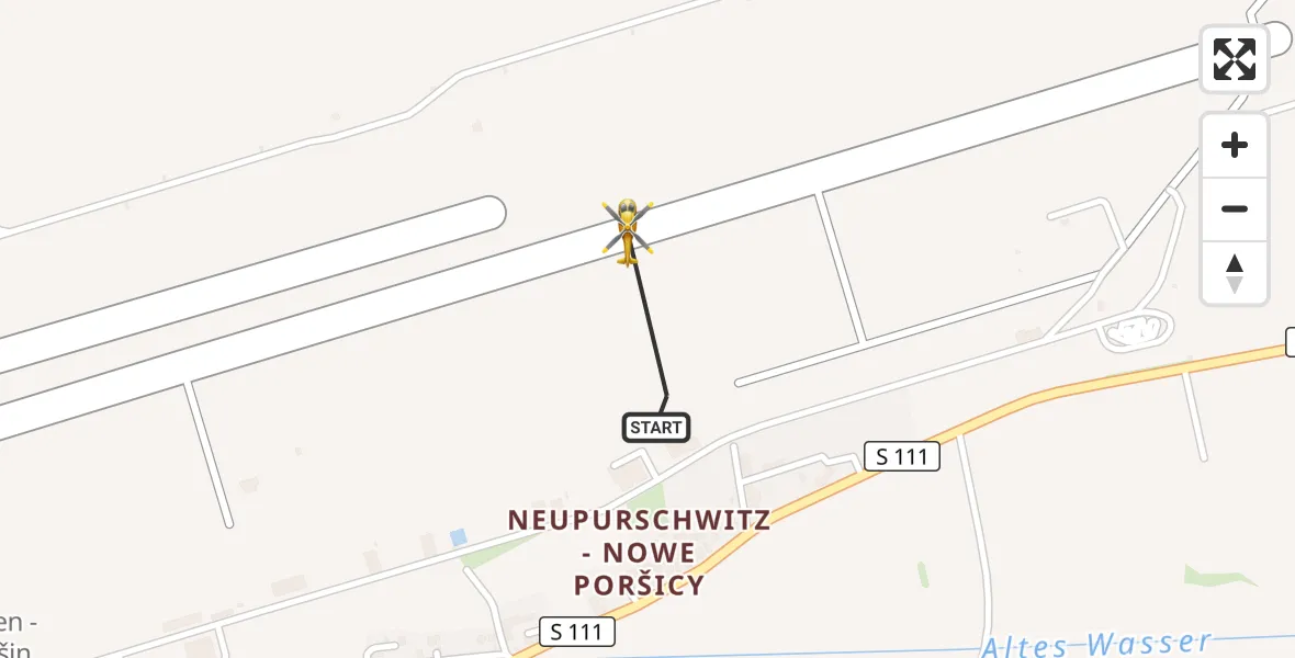 Flugroute Rettungshubschrauber Bautzen Flugplatz - Bautzen Flugplatz, 27 Oktober 2026, 19:29