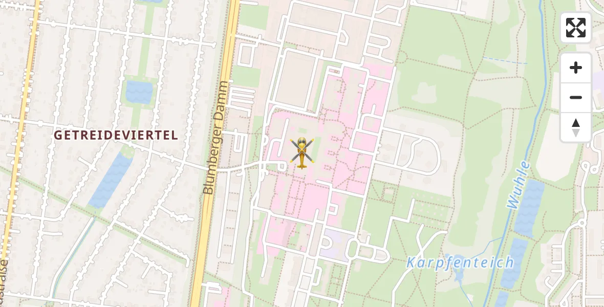 Flugroute Rettungshubschrauber Berlin Emergency Hospital - Berlin Emergency Hospital, 27 Oktober 2026, 19:47
