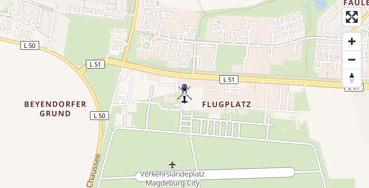 Flugroute Polizeihubschrauber Magdeburg - Magdeburg, 27 Oktober 2026, 20:38