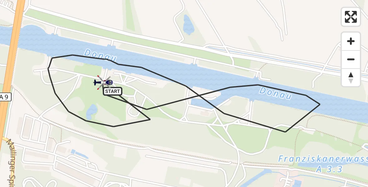 Flugroute Polizeihubschrauber Ingolstadt - Ingolstadt, 28 Oktober 2026, 09:01