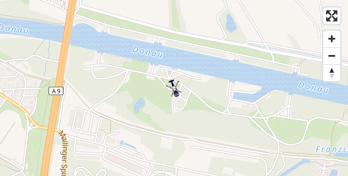 Flugroute Polizeihubschrauber Ingolstadt - Ingolstadt, 28 Oktober 2026, 09:09