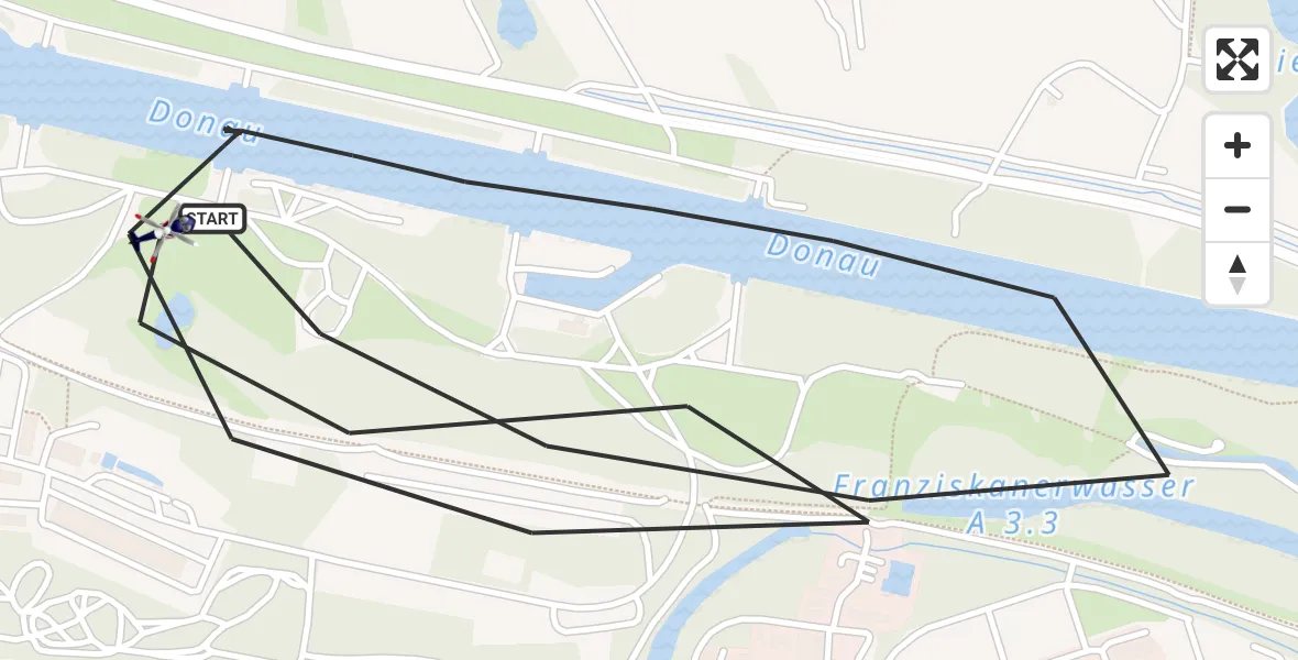 Flugroute Polizeihubschrauber Ingolstadt - Ingolstadt, 28 Oktober 2026, 10:17