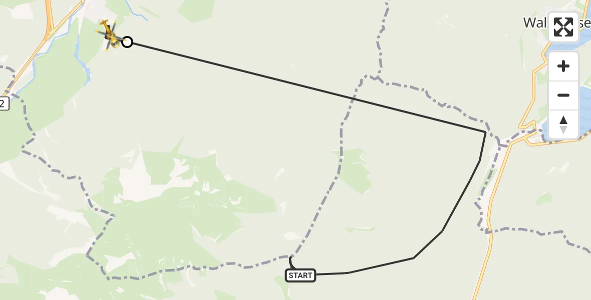 Flugroute Rettungshubschrauber Wallgau - Eschenlohe, 28 Oktober 2026, 10:33
