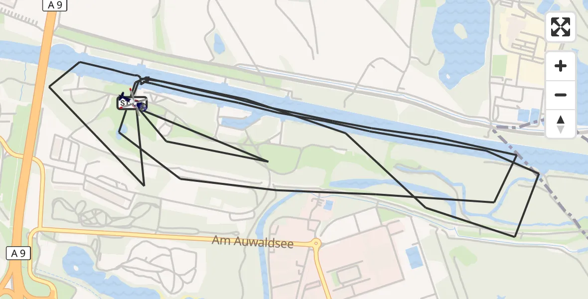 Flugroute Polizeihubschrauber Ingolstadt - Ingolstadt, 28 Oktober 2026, 10:36