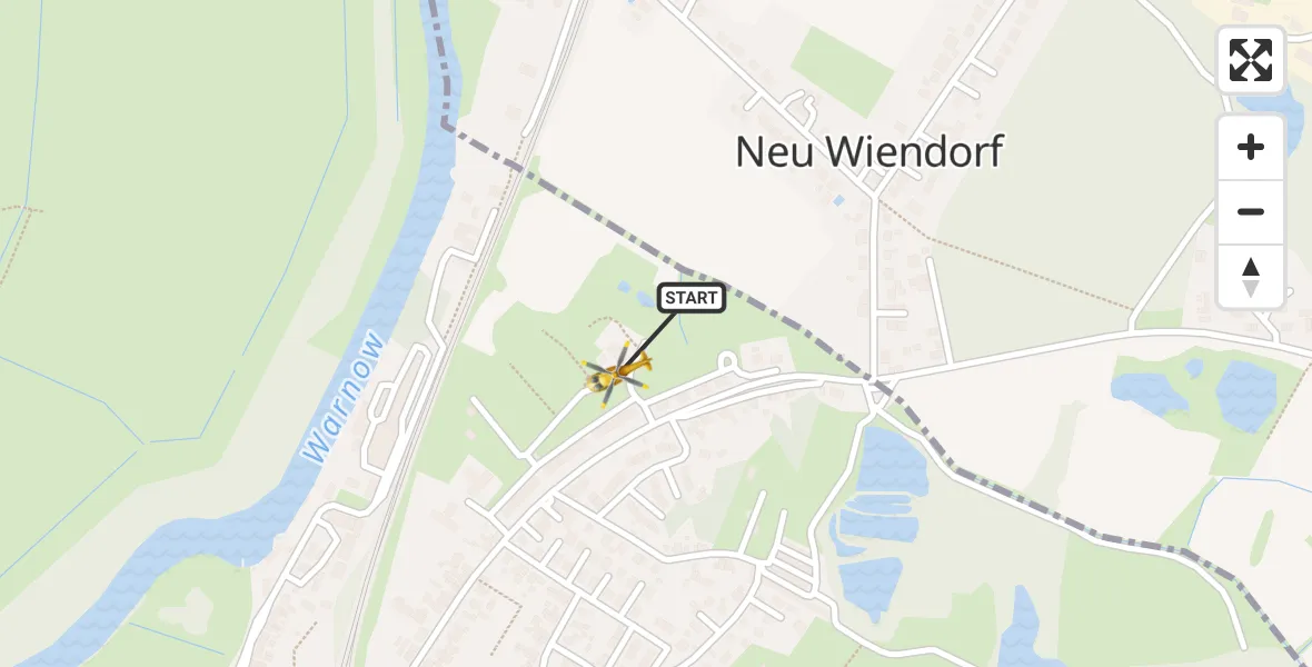 Flugroute Ambulanzhubschrauber Wiendorf - Schwaan, 28 Oktober 2026, 10:48