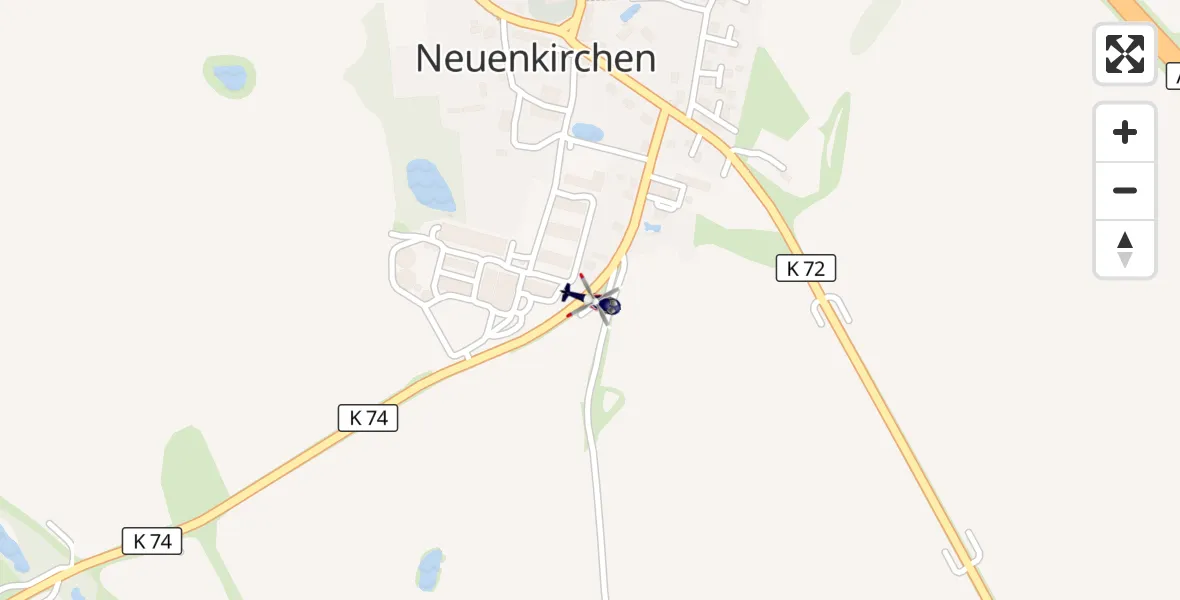 Flugroute Polizeihubschrauber Neuenkirchen - Neuenkirchen, 28 Oktober 2026, 11:59