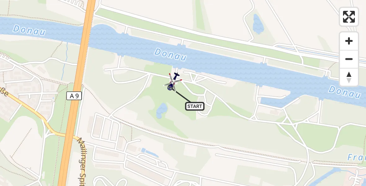 Flugroute Polizeihubschrauber Ingolstadt - Ingolstadt, 28 Oktober 2026, 12:30