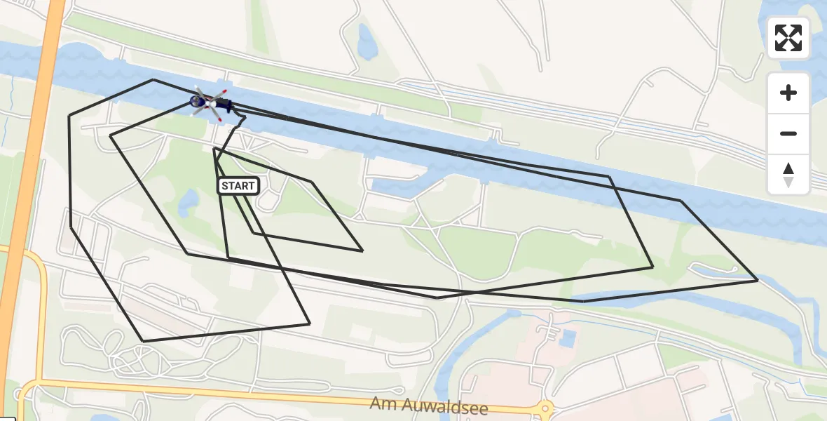 Flugroute Polizeihubschrauber Ingolstadt - Ingolstadt, 28 Oktober 2026, 12:59