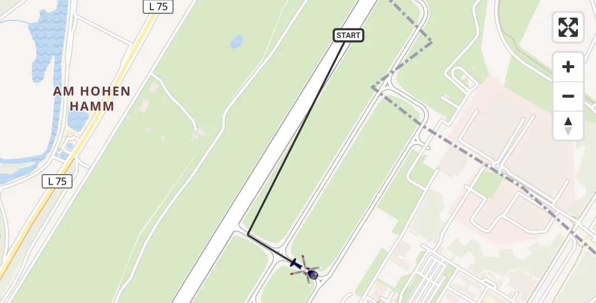 Flugroute Polizeihubschrauber Karlsruhe Baden-Baden Flughafen - Karlsruhe Baden-Baden Flughafen, 28 Oktober 2026, 15:47
