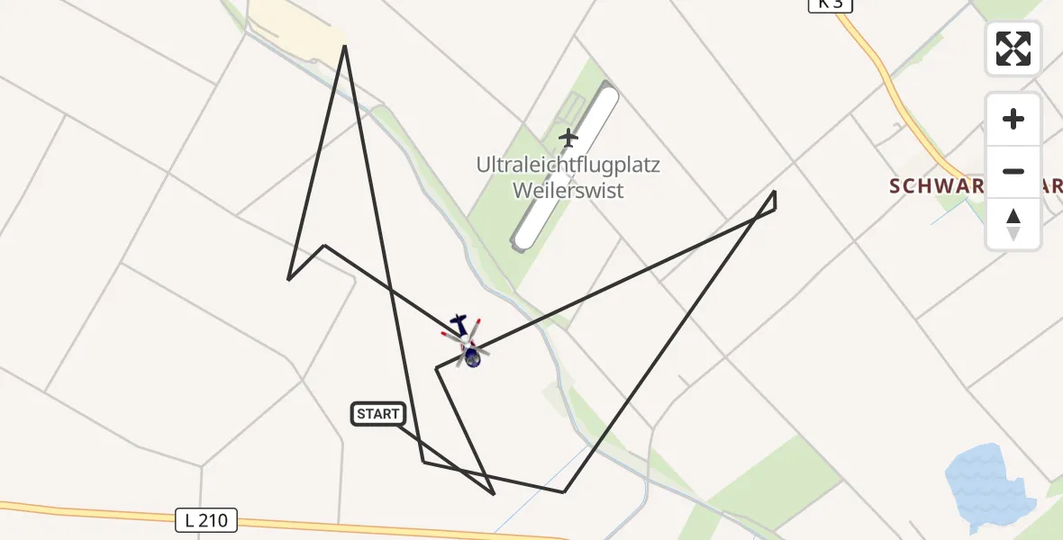 Flugroute Polizeihubschrauber Weilerswist - Weilerswist, 28 Oktober 2026, 16:18