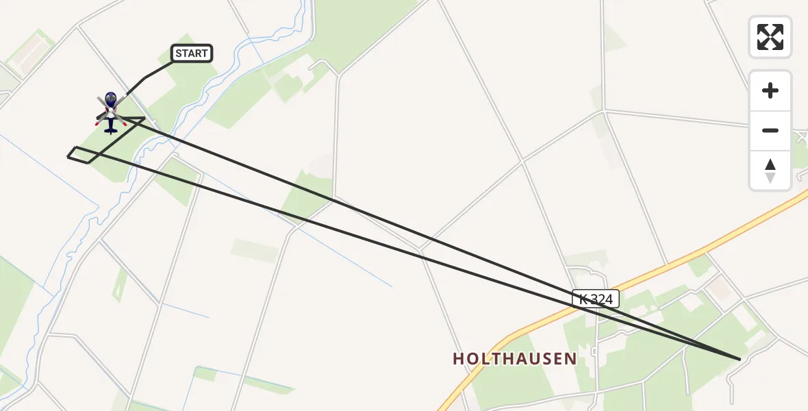Flugroute Polizeihubschrauber Löningen - Löningen, 28 Oktober 2026, 18:06