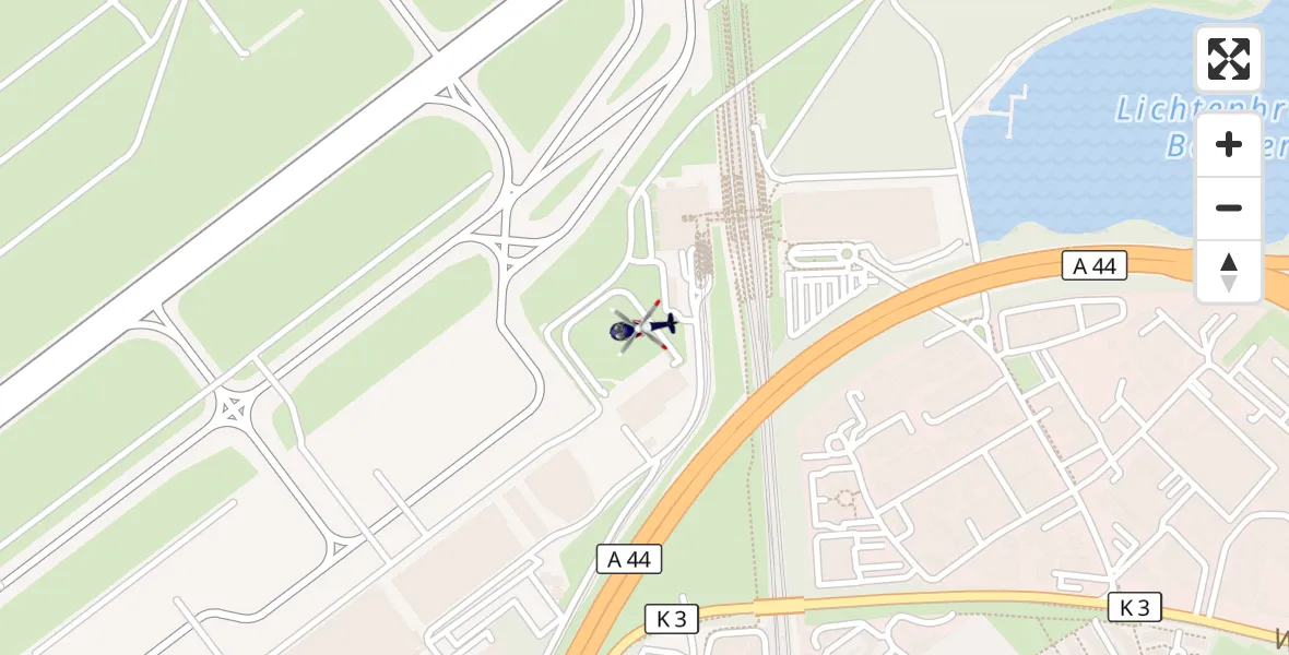 Flugroute Polizeihubschrauber Düsseldorf Flughafen - Düsseldorf Flughafen, 28 Oktober 2026, 18:51