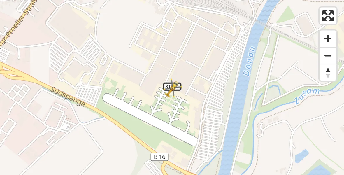 Flugroute Ambulanzhubschrauber Donauwörth Hubschrauberlandeplatz - Donauwörth Hubschrauberlandeplatz, 29 Oktober 2026, 05:33