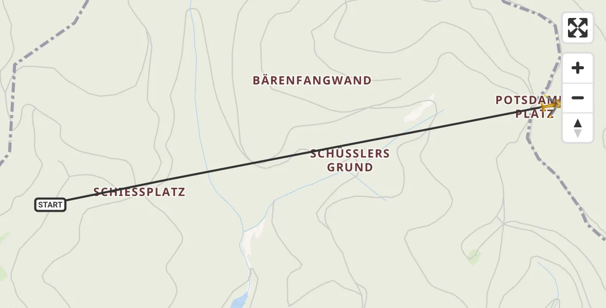Flugroute Rettungshubschrauber Schleusingen - Suhl, 29 Oktober 2026, 07:08