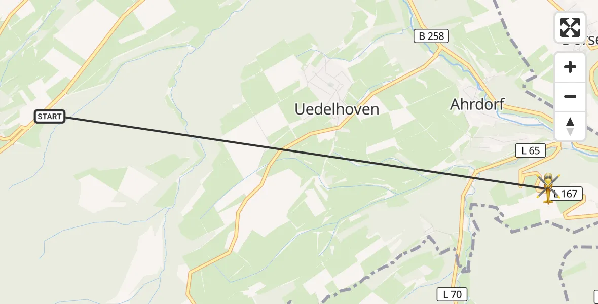 Flugroute Ambulanzhubschrauber Blankenheim - Blankenheim, 29 Oktober 2026, 10:52