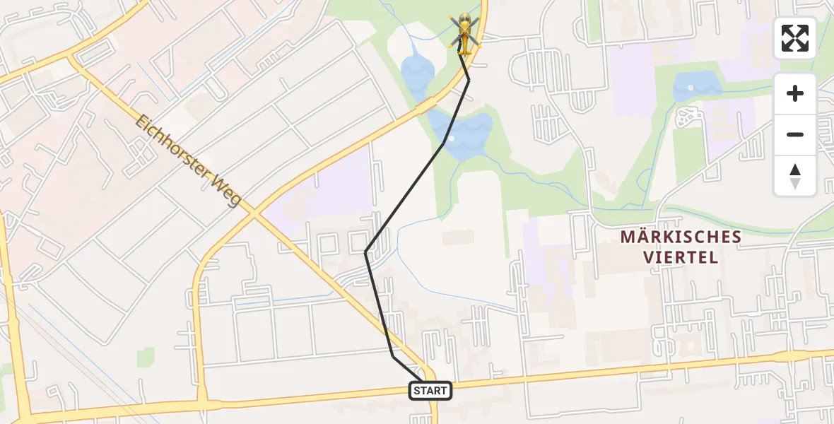 Flugroute Rettungshubschrauber Berlin - Berlin, 29 Oktober 2026, 10:57