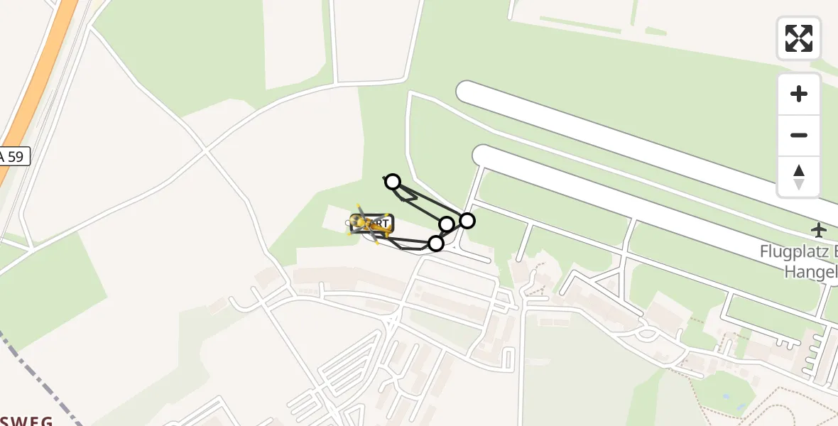 Flugroute Rettungshubschrauber Sankt Augustin - Sankt Augustin, 29 Oktober 2026, 11:28