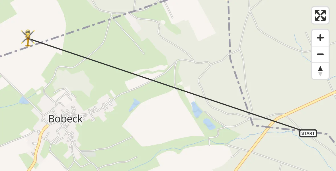 Flugroute Rettungshubschrauber Bad Klosterlausnitz - Waldeck, 29 Oktober 2026, 11:39