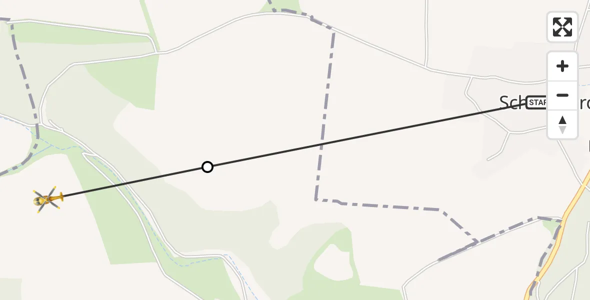 Flugroute Rettungshubschrauber Eisleben - Bornstedt, 29 Oktober 2026, 13:46