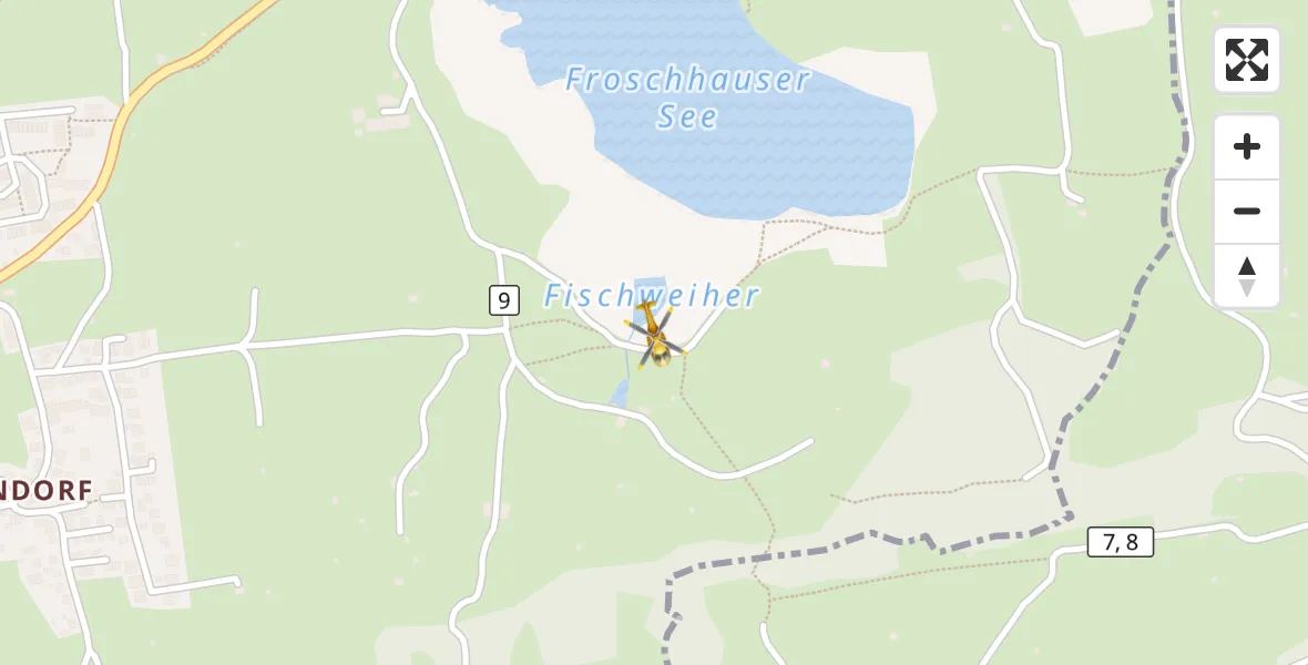 Flugroute Rettungshubschrauber Murnau a.Staffelsee - Murnau a.Staffelsee, 29 Oktober 2026, 14:46