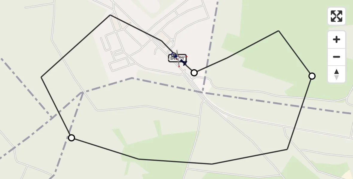 Flugroute Polizeihubschrauber Emmerzhausen - Emmerzhausen, 29 Oktober 2026, 17:31