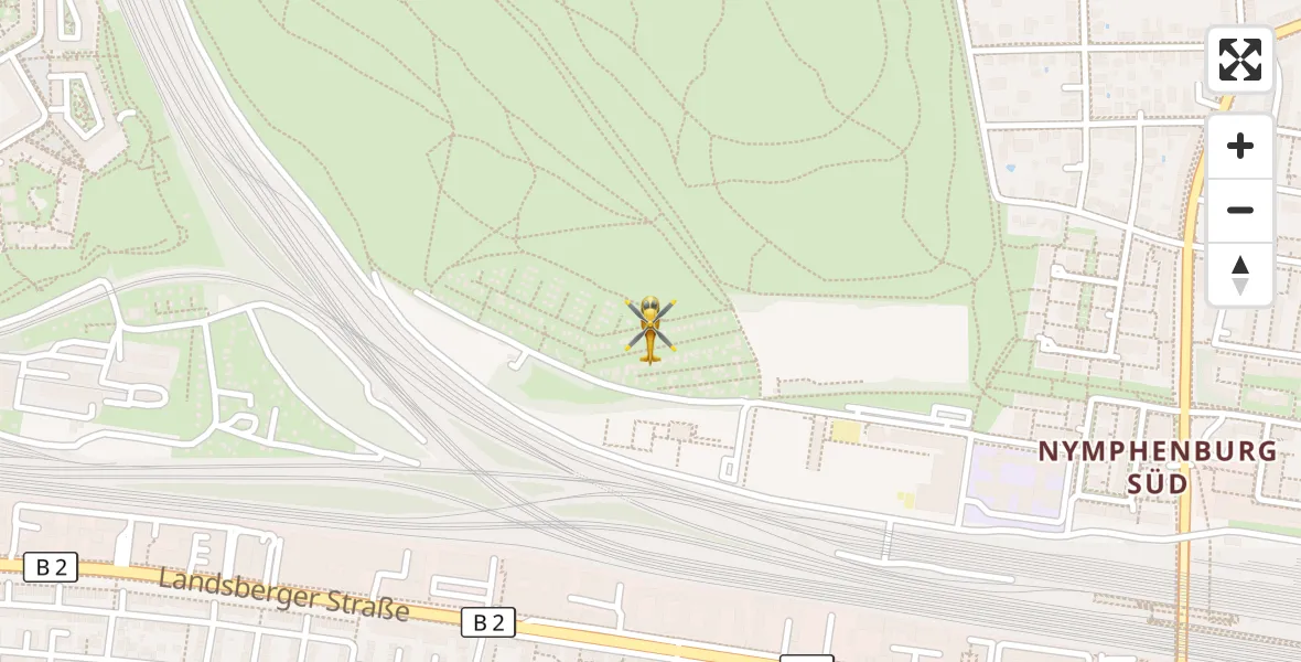 Flugroute Rettungshubschrauber München - München, 29 Oktober 2026, 17:37