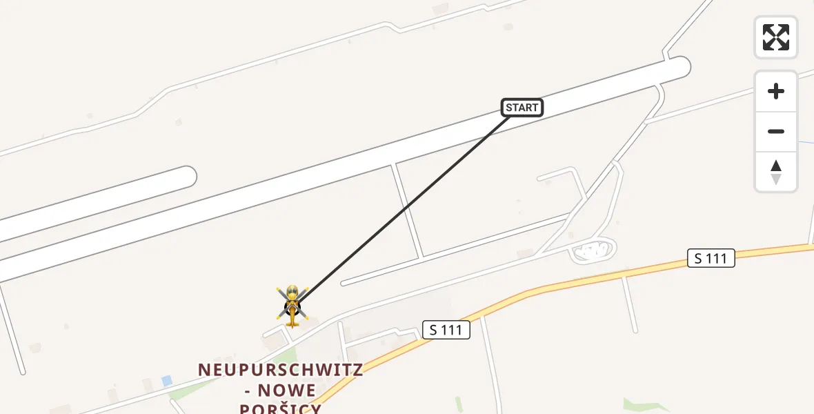 Flugroute Rettungshubschrauber Kubschütz - Bautzen Flugplatz, 29 Oktober 2026, 18:07
