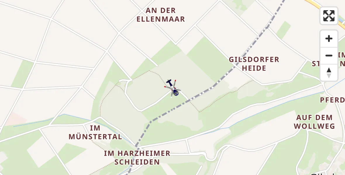 Flugroute Polizeihubschrauber Mechernich - Mechernich, 30 Oktober 2026, 09:20