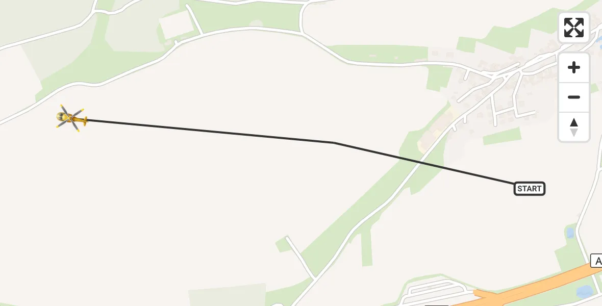 Flugroute Rettungshubschrauber Kraftsdorf - Kraftsdorf, 30 Oktober 2026, 09:55