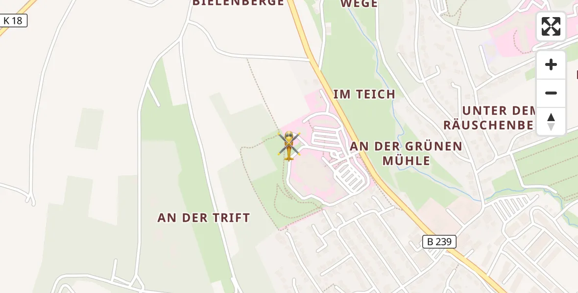 Flugroute Rettungshubschrauber Höxter - Höxter, 30 Oktober 2026, 13:39