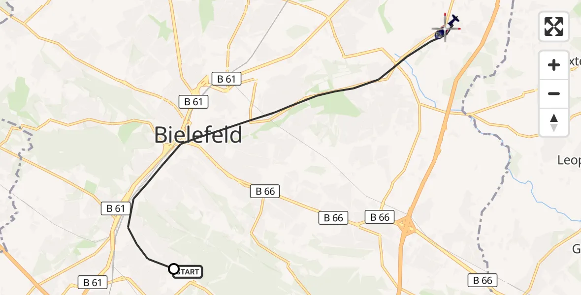 Flugroute Polizeihubschrauber Luftrettungszentrum Bielefeld - Bielefeld, 31 Oktober 2026, 08:38