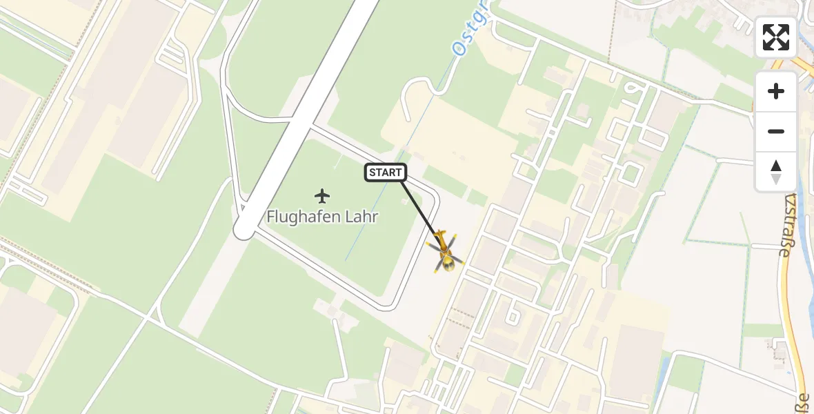 Flugroute Rettungshubschrauber Lahr Flughafen - Lahr Flughafen, 31 Oktober 2026, 09:24