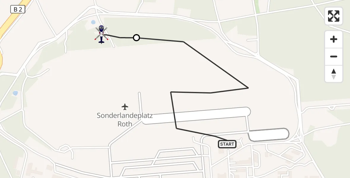 Flugroute Polizeihubschrauber Flugplatz Roth - Roth, 31 Oktober 2026, 10:51