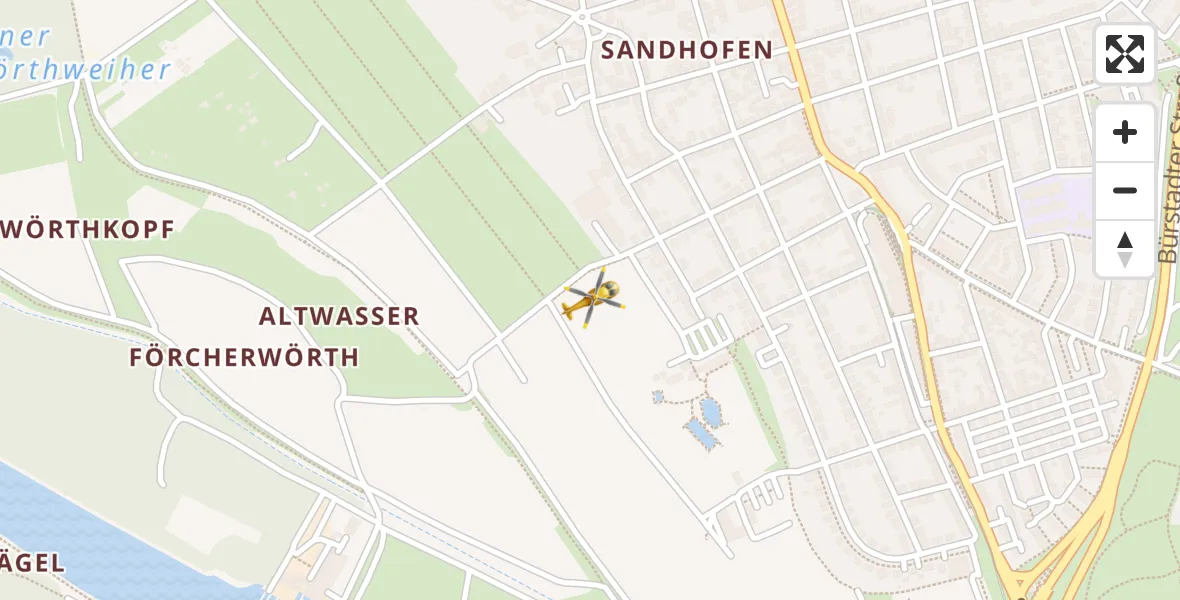 Flugroute Rettungshubschrauber Mannheim - Mannheim, 31 Oktober 2026, 10:58