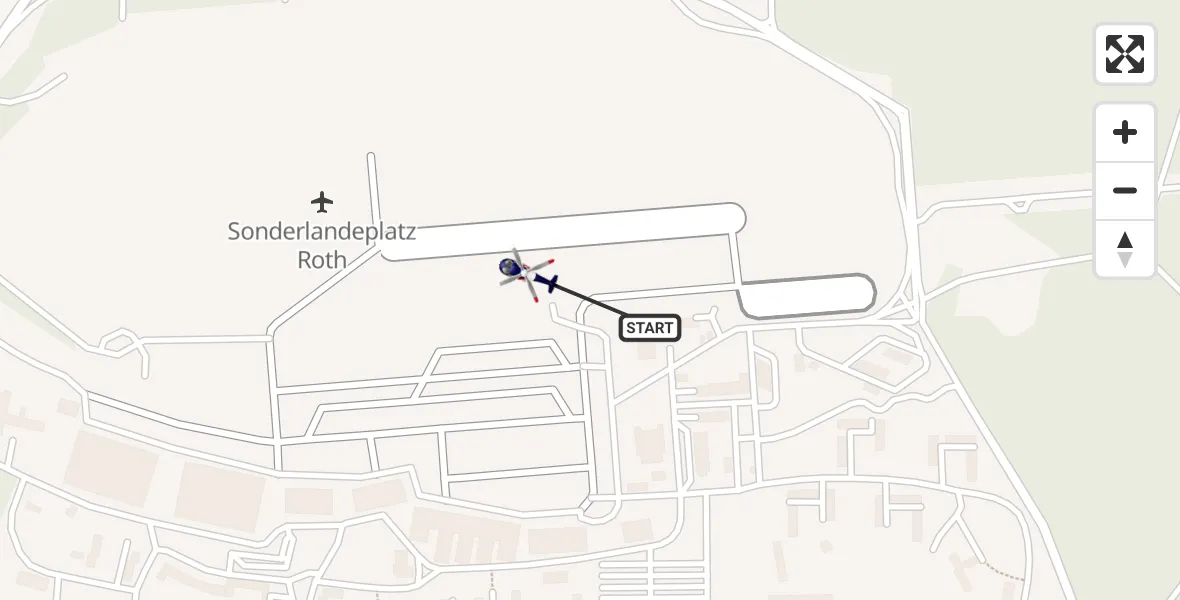 Flugroute Polizeihubschrauber Flugplatz Roth - Flugplatz Roth, 31 Oktober 2026, 11:09