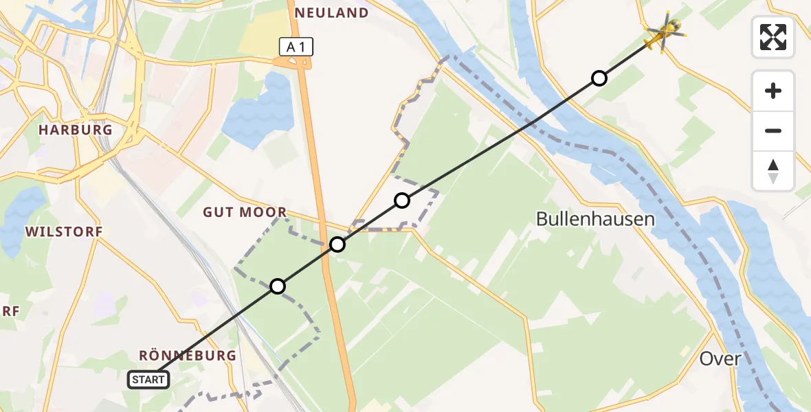 Flugroute Rettungshubschrauber Hamburg - Hamburg, 31 Oktober 2026, 11:34