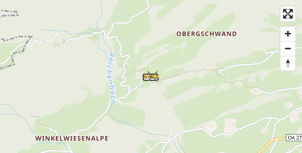 Flugroute Rettungshubschrauber Blaichach - Blaichach, 31 Oktober 2026, 13:22